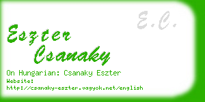 eszter csanaky business card